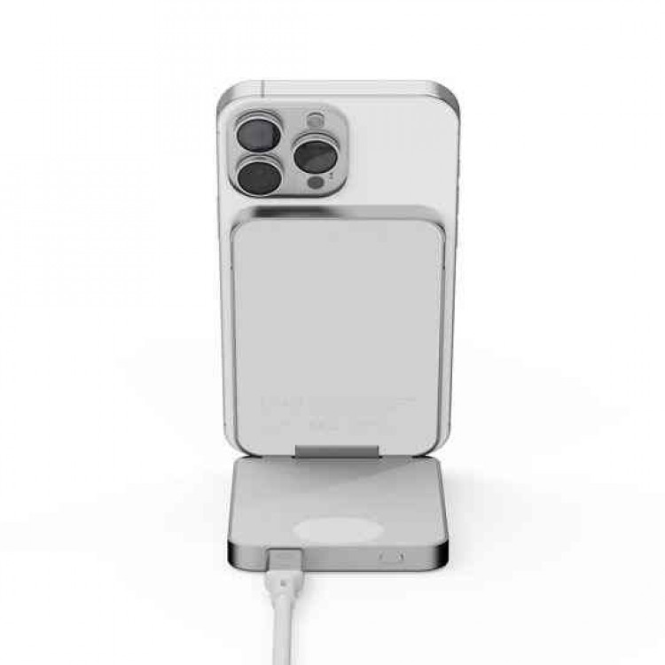 LINQ 3σε1 MAGSAFE SLIM Magnetic Wireless PowerBank 8.000mAh & Βάση με MAGSAFE , 20W με Θύρα USB-C, iPhone/Watch/AirPods - LQ-LQWPS082 - ΓΚΡΙ