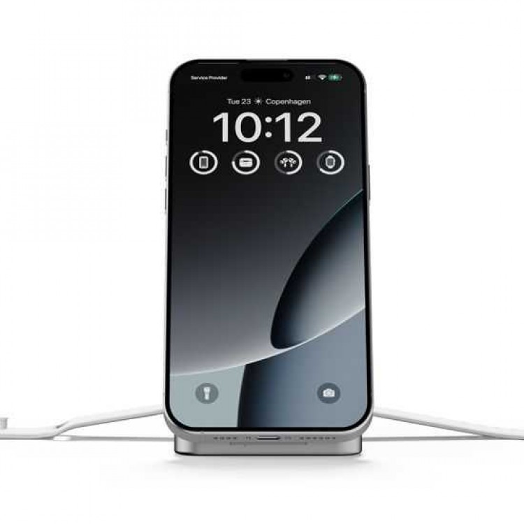 LINQ 3σε1 MAGSAFE SLIM Magnetic Wireless PowerBank 8.000mAh & Βάση με MAGSAFE , 20W με Θύρα USB-C, iPhone/Watch/AirPods - LQ-LQWPS082 - ΓΚΡΙ