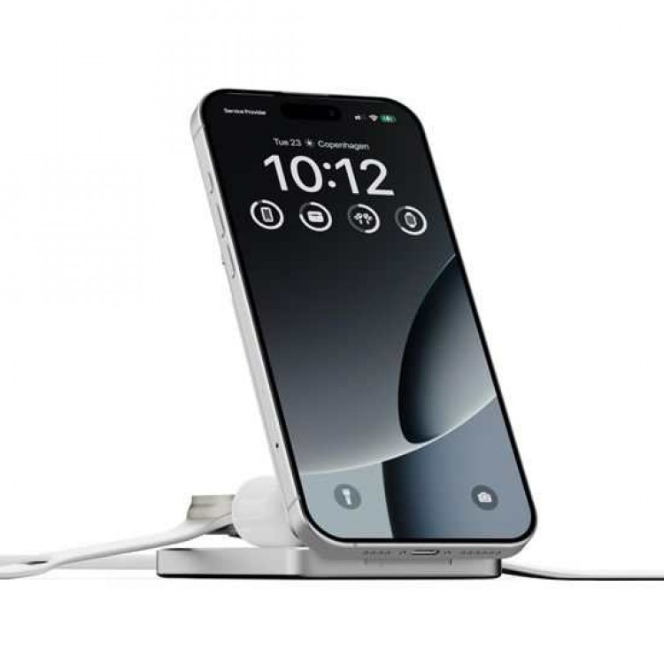 LINQ 3σε1 MAGSAFE SLIM Magnetic Wireless PowerBank 8.000mAh & Βάση με MAGSAFE , 20W με Θύρα USB-C, iPhone/Watch/AirPods - LQ-LQWPS082 - ΓΚΡΙ