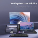 Yesido Ασύρματο ΑΝΑΔΙΠΛΩΜΕΝΟ Πληκτρολόγιο Bluetooth (KB27) - Type-C, 150mAh,  5.0, Compact Design, ΥΠΕΡ-ΛΕΠΤΟ - ΜΑΥΡΟ - KB27