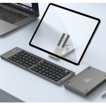 Yesido Ασύρματο ΑΝΑΔΙΠΛΩΜΕΝΟ Πληκτρολόγιο Bluetooth (KB27) - Type-C, 150mAh,  5.0, Compact Design, ΥΠΕΡ-ΛΕΠΤΟ - ΜΑΥΡΟ - KB27