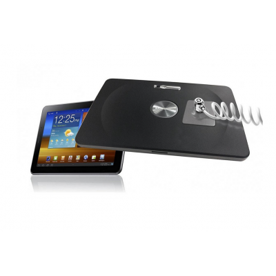 Maclocks Compulocks Universal Tablet Lock Adhesive Security Plate with Keyed Coiled Cable Lock - M1-CL15CUTL