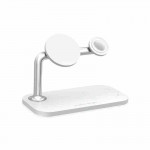 Mobile Origin 3-in-1 MagSafe Mαγνητική Βάση Ασύρματης Φόρτισης για SMARTPhone, Apple Watch and Airpods 15W - ΛΕΥΚΟ - FRL-WCH-31-WHT