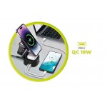 Mobile Origin 65W GaN 5-σε-1 Αναδιπλούμενος MagSafe Magnetic Qi2 ασύρματος σταθμός φόρτισης for SMARTPhone, Apple Watch και Airpods PW1 - ΜΑΥΡΟ - MO-51-FDCH-PW1