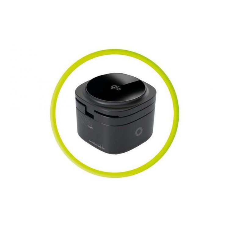 Mobile Origin 65W GaN 5-σε-1 Αναδιπλούμενος MagSafe Magnetic Qi2 ασύρματος σταθμός φόρτισης for SMARTPhone, Apple Watch και Airpods PW1 - ΜΑΥΡΟ - MO-51-FDCH-PW1