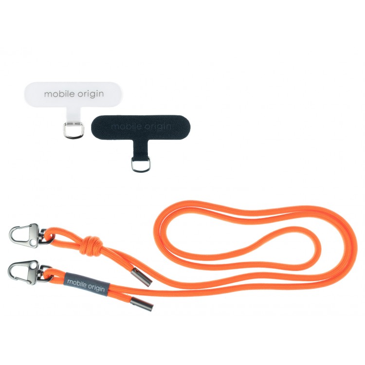 Mobile Origin cross strap Universal Lanyard κορδόνι 6mm, 82 - 163εκ., για SMARTPHONES - ΠΟΡΤΟΚΑΛΙ - LYR-UNI-ORG