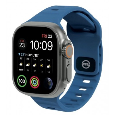 Mobile Origin Λουράκι Σιλικόνης για Apple Watch series 49mm/45mm/44mm/42mm - Sea ΜΠΛΕ - AWS-01-SBL