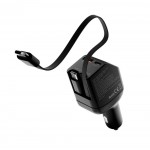 Mobile Origin 90W CA22 Ταχυφορτιστής αυτοκινήτου με 1xUSB-C/1xUSB-A θύρες & 2x ανασυρόμενα USB-C καλώδια 0.6μ. - ΜΑΥΡΟ - MO-90CCH-CA22