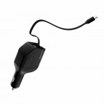 Mobile Origin 90W CA22 Ταχυφορτιστής αυτοκινήτου με 1xUSB-C/1xUSB-A θύρες & 2x ανασυρόμενα USB-C καλώδια 0.6μ. - ΜΑΥΡΟ - MO-90CCH-CA22