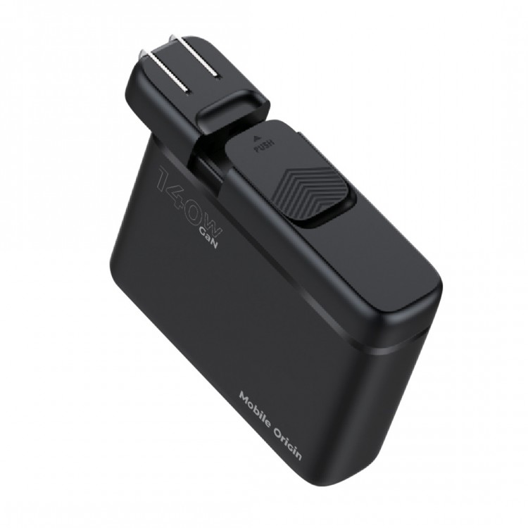 Mobile Origin GaN 140W Φορτιστής τοίχου-Hub PW12, 3x USB-C + 3x USB-A, EU/UK/US - ΜΑΥΡΟ - MO-CH140-PW12