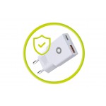 Mobile Origin Λεπτός Φορτιστής ταξιδίου τοίχου GaN 30W, UNIVERSAL, USB-A + USB-C, TUV MO16 - EU - ΛΕΥΚΟ - MO-GAN30W-MO16