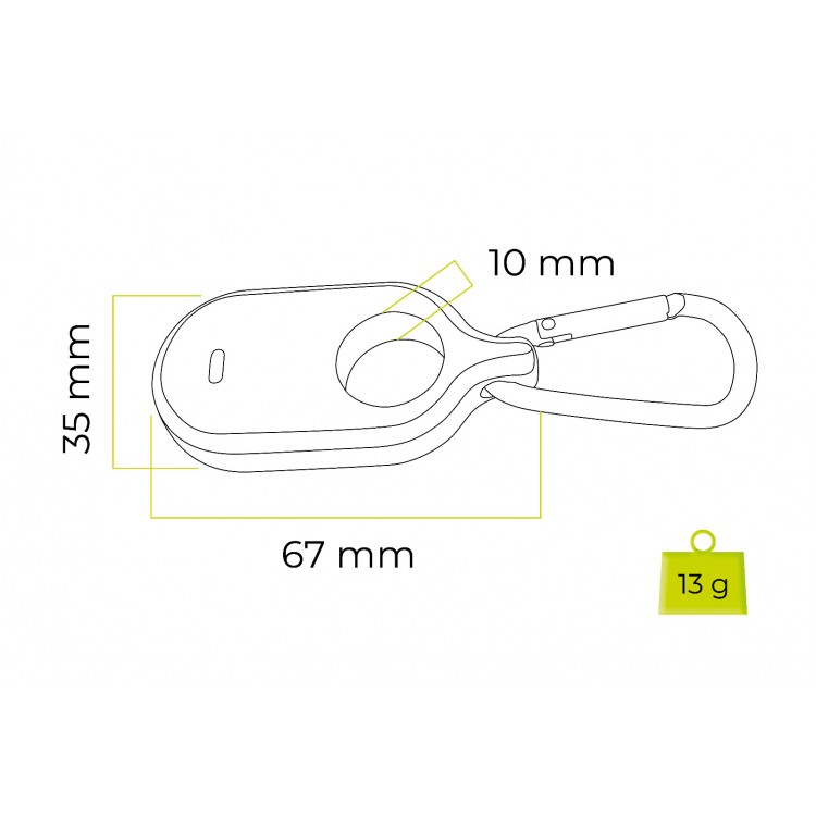 Mobile Origin θήκη σιλικόνης μπρελόκ για Samsung SmartTag 2 - ΜΑΥΡΟ - MO-SST2-BLK