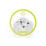 Mobile Origin UNIVERSAL Προσαρμογέας φόρτισης για φορτιστή τοίχου PW30, EU/US/UK/AU - ΛΕΥΚΟ - MO-UTRA-PW30-WHT