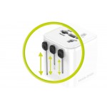 Mobile Origin UNIVERSAL Προσαρμογέας φόρτισης για φορτιστή τοίχου PW30, EU/US/UK/AU - ΛΕΥΚΟ - MO-UTRA-PW30-WHT