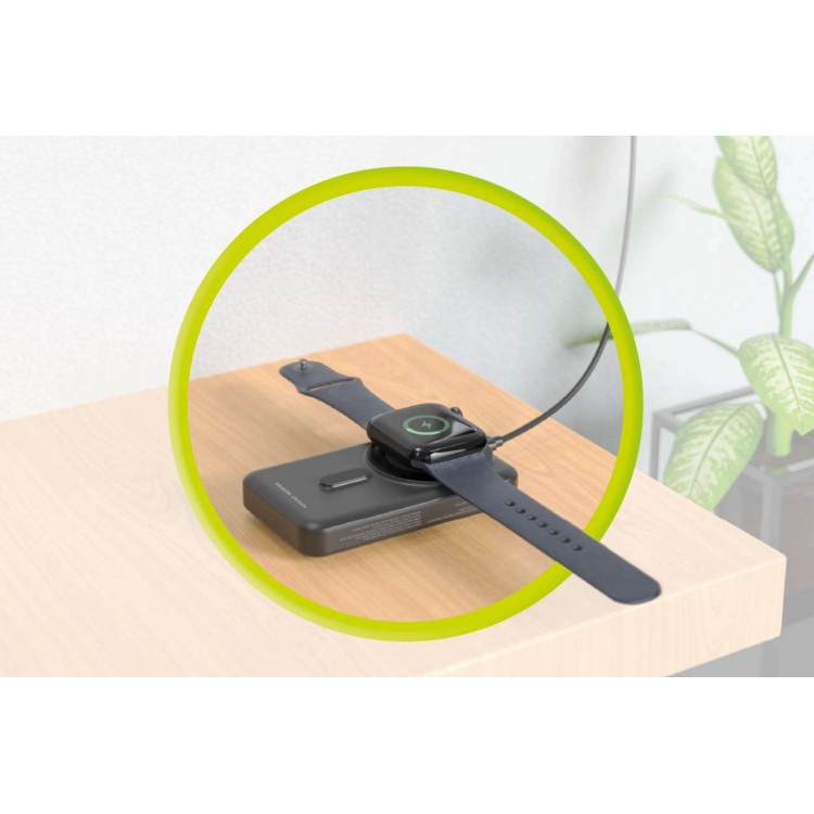 Mobile Origin Ασύρματος Φορτιστής MAGSAFE Powerbank 10.000mAh, με Lightning και USB-C καλώδιο, PB11 - ΜΑΥΡΟ - MO-WMP-PB11