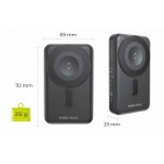 Mobile Origin Ασύρματος Φορτιστής MAGSAFE Powerbank 10.000mAh, με Lightning και USB-C καλώδιο, PB11 - ΜΑΥΡΟ - MO-WMP-PB11