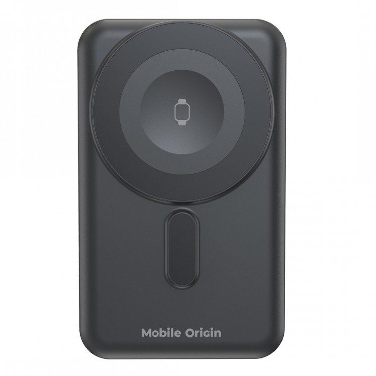 Mobile Origin Ασύρματος Φορτιστής MAGSAFE Powerbank 10.000mAh, με Lightning και USB-C καλώδιο, PB11 - ΜΑΥΡΟ - MO-WMP-PB11