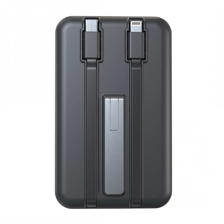 Mobile Origin Ασύρματος Φορτιστής MAGSAFE Powerbank 10.000mAh, με Lightning και USB-C καλώδιο, PB11 - ΜΑΥΡΟ - MO-WMP-PB11