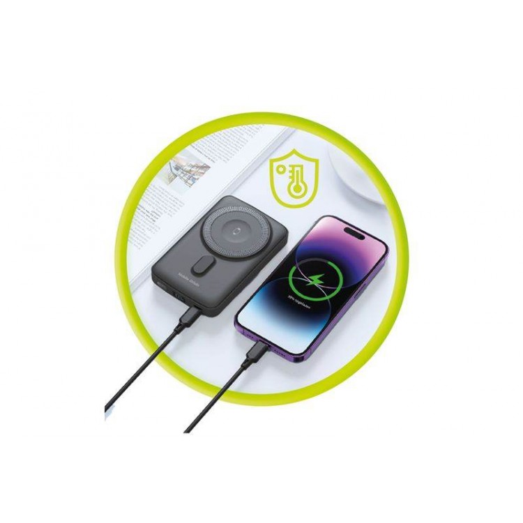 Mobile Origin Ασύρματος Φορτιστής MAGSAFE 15W Powerbank 10.000mAh, PB9 - ΜΑΥΡΟ - MO-WMP-PB9