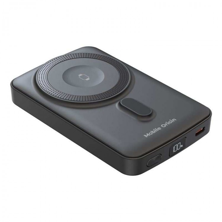 Mobile Origin Ασύρματος Φορτιστής MAGSAFE 15W Powerbank 10.000mAh, PB9 - ΜΑΥΡΟ - MO-WMP-PB9