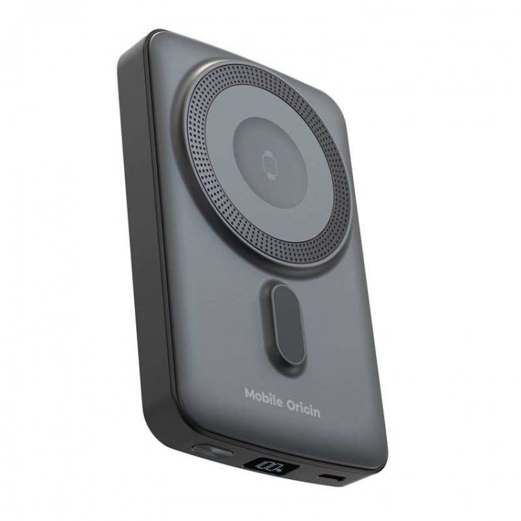 Mobile Origin Ασύρματος Φορτιστής MAGSAFE 15W Powerbank 10.000mAh, PB9 - ΜΑΥΡΟ - MO-WMP-PB9