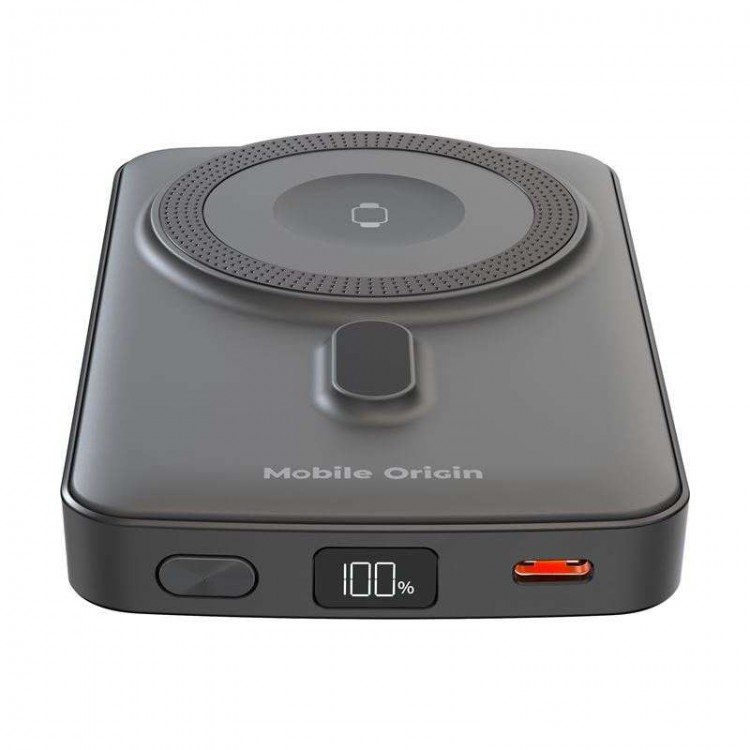Mobile Origin Ασύρματος Φορτιστής MAGSAFE 15W Powerbank 10.000mAh, PB9 - ΜΑΥΡΟ - MO-WMP-PB9
