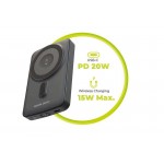 Mobile Origin Ασύρματος Φορτιστής MAGSAFE 15W Powerbank 10.000mAh, PB9 - ΜΑΥΡΟ - MO-WMP-PB9