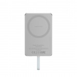 Mobile Origin Blade MAGSAFE Powerbank 3.000mAh ασύρματος Φορτιστ΄ής, με ενσωματωμένο USB-C καλώδιο - ΓΚΡΙ ΑΣΗΜΙ - PBB-3KC-SLV