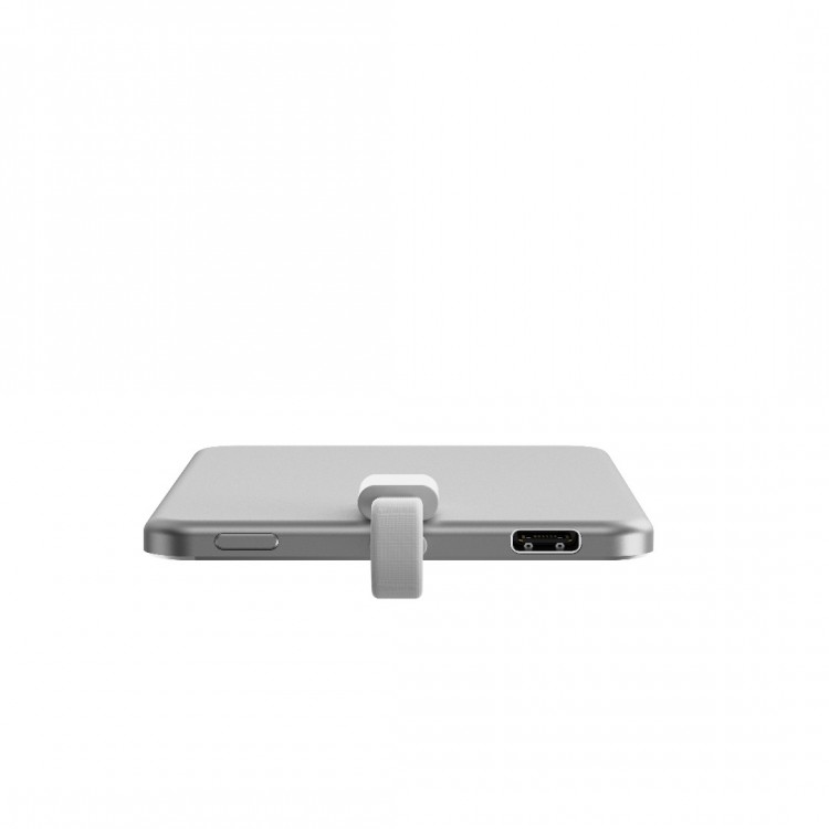 Mobile Origin Blade MAGSAFE Powerbank 3.000mAh ασύρματος Φορτιστ΄ής, με ενσωματωμένο USB-C καλώδιο - ΓΚΡΙ ΑΣΗΜΙ - PBB-3KC-SLV