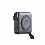 Mobile Origin 3-σε-1 Ασύρματος Φορτιστής Ταξιδιού & MAGSAFE Powerbank 10.000mAh, με Lightning και USB-C καλώδιο - ΜΑΥΡΟ - PBT-03L-BLK