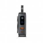 Mobile Origin 3-σε-1 Ασύρματος Φορτιστής Ταξιδιού & MAGSAFE Powerbank 10.000mAh, με Lightning και USB-C καλώδιο - ΜΑΥΡΟ - PBT-03L-BLK
