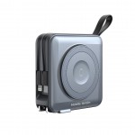 Mobile Origin 3-σε-1 Ασύρματος Φορτιστής Ταξιδιού & MAGSAFE Powerbank 10.000mAh, με Lightning και USB-C καλώδιο - ΓΚΡΙ - PBT-03L-GRY