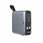 Mobile Origin 3-σε-1 Ασύρματος Φορτιστής Ταξιδιού & MAGSAFE Powerbank 10.000mAh, με Lightning και USB-C καλώδιο - ΓΚΡΙ - PBT-03L-GRY
