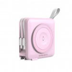 Mobile Origin 3-σε-1 Ασύρματος Φορτιστής Ταξιδιού & MAGSAFE Powerbank 10.000mAh, με Lightning και USB-C καλώδιο - ΡΟΖ - PBT-03L-PNK