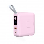Mobile Origin 3-σε-1 Ασύρματος Φορτιστής Ταξιδιού & MAGSAFE Powerbank 10.000mAh, με Lightning και USB-C καλώδιο - ΡΟΖ - PBT-03L-PNK