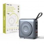 Mobile Origin 3-σε-1 Ασύρματος Φορτιστής Ταξιδιού & MAGSAFE Powerbank 10.000mAh, με Lightning και USB-C καλώδιο - ΓΚΡΙ - PBT-03L-GRY