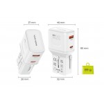 Mobile Origin Travel Φορτιστής ταξιδίου τοίχου 35W, UNIVERSAL - EU/US/UK/AU - ΛΕΥΚΟ - MO-PW25-WHT