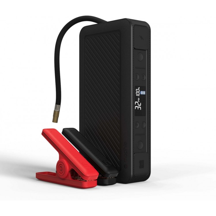 Mophie Compact Powerstation GO Rugged AC Φορητό USB σύστημα εκκίνησης αυτοκινήτου με καλώδια Jumper Light Starter 9900mAh - ΜΑΥΡΟ - mpsgrgd-COM29970