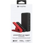 Mophie Compact Powerstation GO Rugged AC Φορητό USB σύστημα εκκίνησης αυτοκινήτου με καλώδια Jumper Light Starter 9900mAh - ΜΑΥΡΟ - mpsgrgd-COM29970