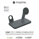 Mophie ZAGG Snap+ 3-σε-1 Fast Charging Ασύρματος Tριπλός Φορτιστής για iPhone/Android & Αντάπτορες για τα Apple Watch & Galaxy Watch / AirPods - ΜΑΥΡΟ - 401309756