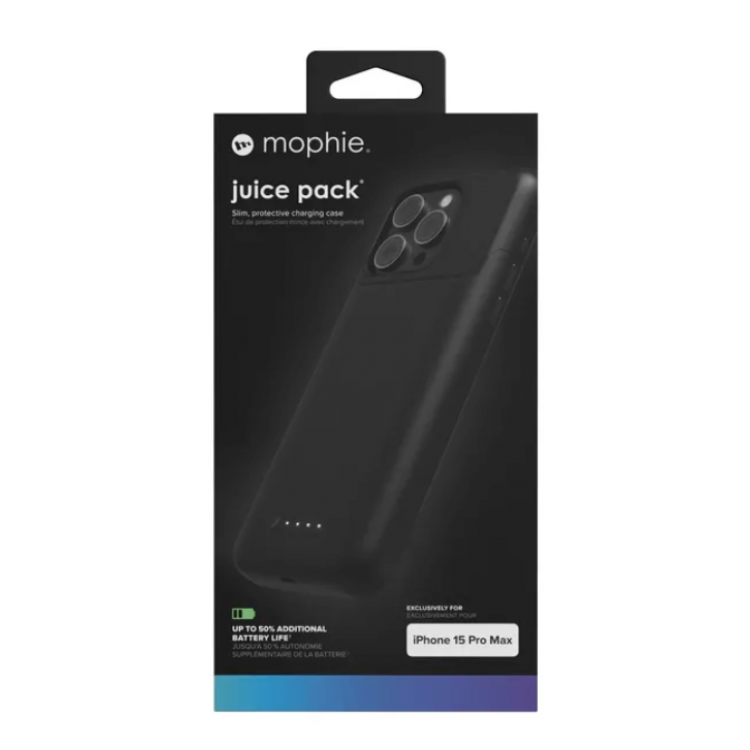 Θήκη Mophie juice pack powerbank για APPLE iPhone 15 Pro Max 6.7 - 3.000mAh - ΜΑΥΡΟ - 401014302
