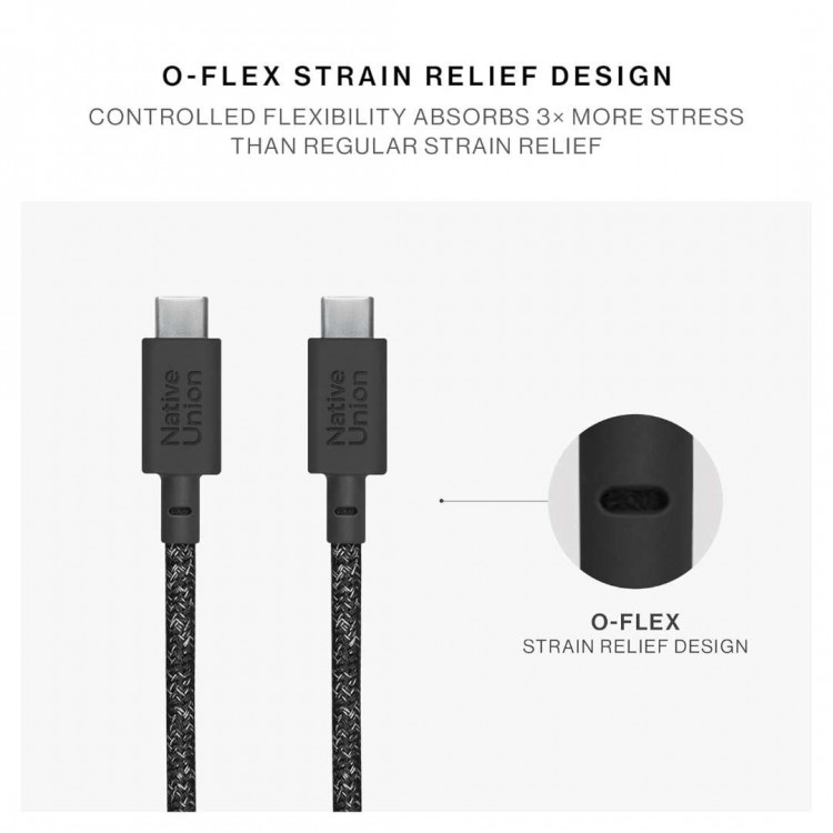 NATIVE UNION ECO Belt Καλώδιο USB-C σε USB-C 240W, 2.4μ. - Cosmos - NU-BELT-PRO2-COS-NP