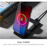 NATIVE UNION Rise 2-σε-1 Qi2 15W Αναδιπλούμενη Mαγνητική Βάση MagSafe Ασύρματης Φόρτισης - ΜΑΥΡΟ - NU-RS-2IN1-BLK