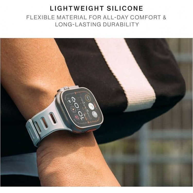 NATIVE UNION Active Μαγνητικό λουράκι Double-Sided Reversible Silicone για Apple Watch SERIES 11/10(42mm) , 9/8/7 (41mm) , 6/SE/5/4 (40mm) , 3/2/1 (38mm) - ΠΟΡΤΟΚΑΛΙ/ΜΠΕΖ (OXYFIRE) - NU-ACTBAND-AW-S-OXYS