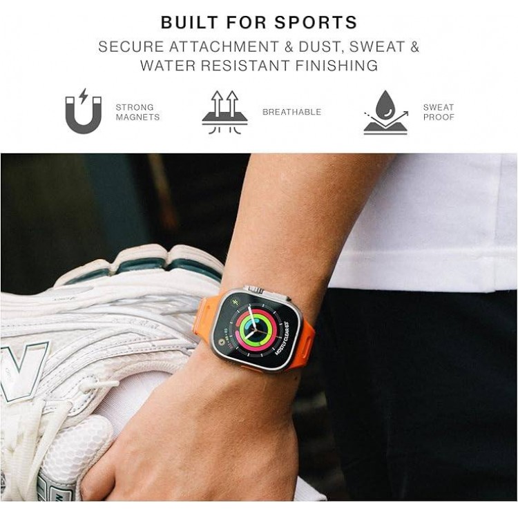 NATIVE UNION Active Μαγνητικό λουράκι Double-Sided Reversible Silicone για Apple Watch SERIES 11/10(42mm) , 9/8/7 (41mm) , 6/SE/5/4 (40mm) , 3/2/1 (38mm) - ΠΟΡΤΟΚΑΛΙ/ΜΠΕΖ (OXYFIRE) - NU-ACTBAND-AW-S-OXYS