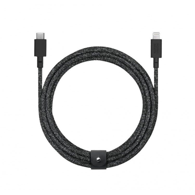 NATIVE UNION ECO Belt Braided Καλώδιο USB-C σε Lightning, 3.0μ. - Cosmos - NU-BELT-CL-C5-BK-3-N