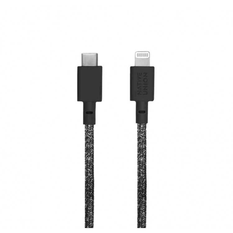 NATIVE UNION ECO Belt Braided Καλώδιο USB-C σε Lightning, 3.0μ. - Cosmos - NU-BELT-CL-C5-BK-3-N