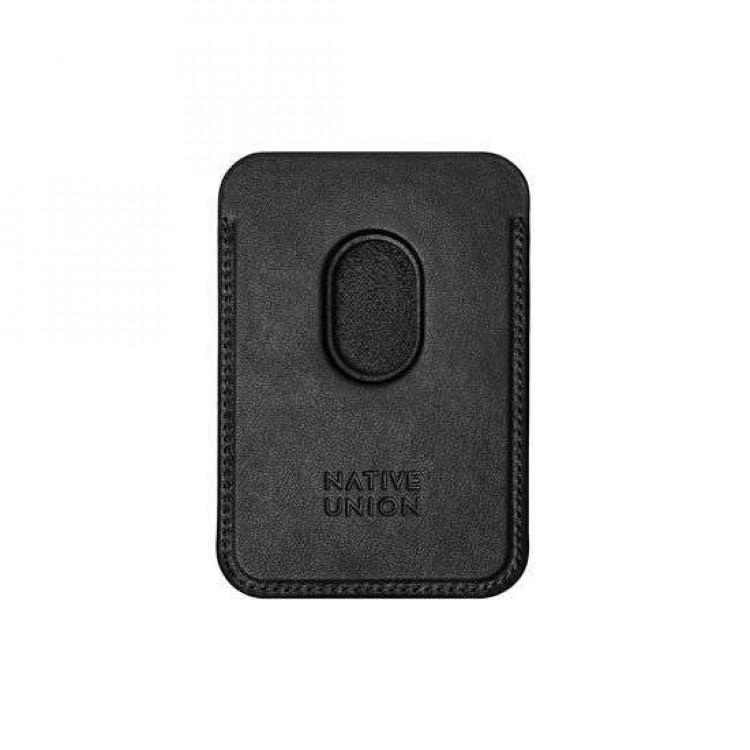 NATIVE UNION (Re)Classic MagSafe Δερμάτινο Μαγνητικό Πορτοφόλι πιστωτικών καρτών - ΜΑΥΡΟ - NU-RECLA-WAL-BLK