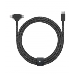 NATIVE UNION ECO Belt Καλώδιο Universal USB-C σε USB-C/Lightning 1.8μ. mfi για Apple iPhone - ΜΑΥΡΟ Cosmo - NU-ECOBELT-CCL-COS