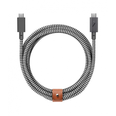 NATIVE UNION ECO Belt Καλώδιο USB-C σε USB-C 240W, 2.4μ. - Zebra - NU-BELT-PRO2-ZEB-NP